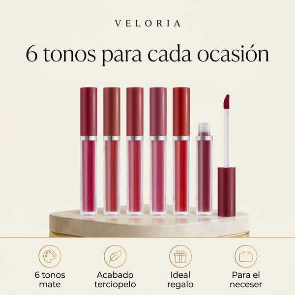 Set de 6 labiales mate