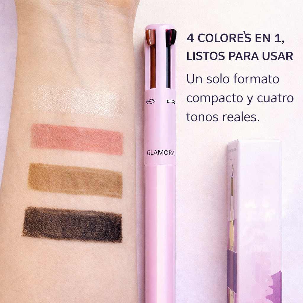 GLAMORA™ 4ONE · Maquillaje 4 en 1 en un solo lápiz