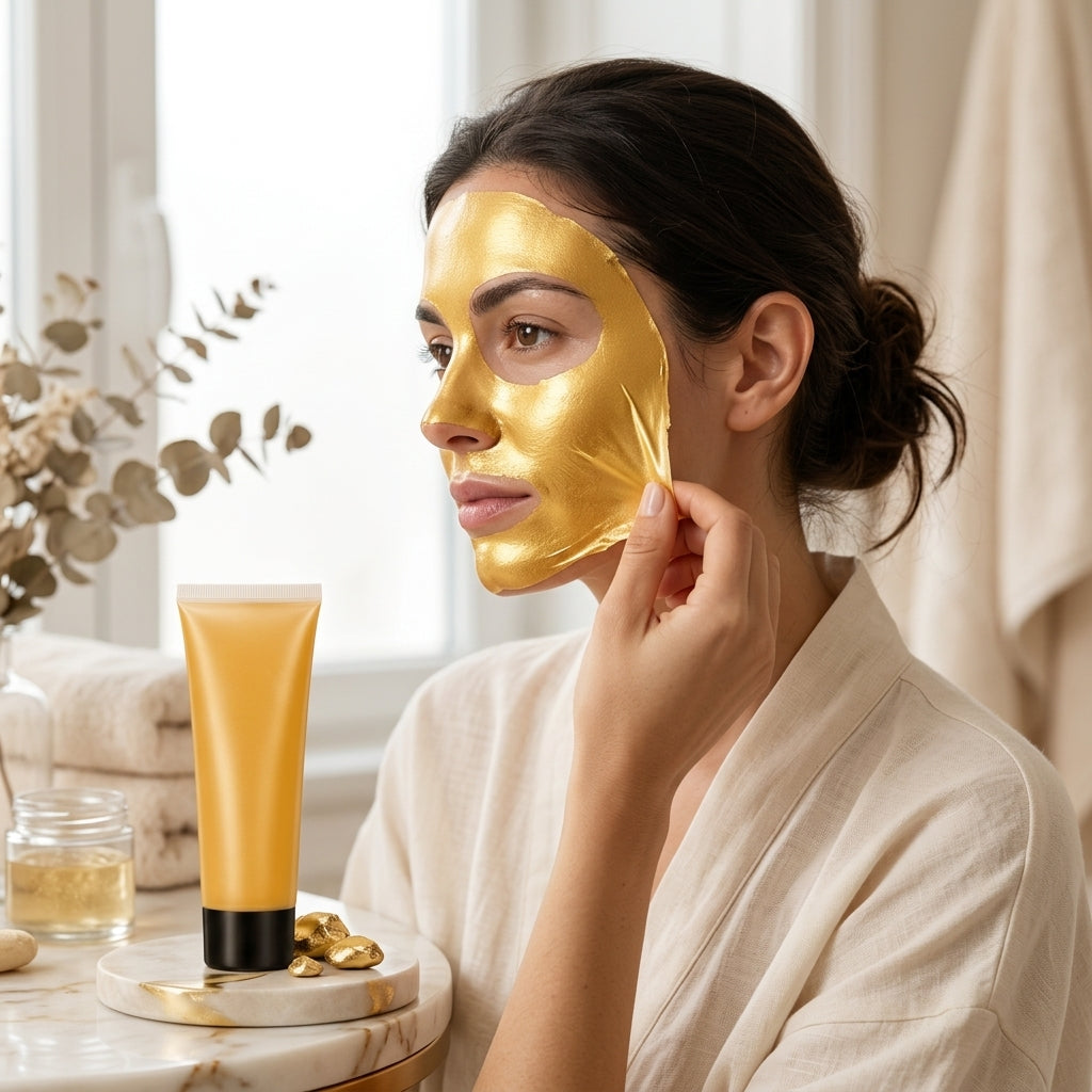 Mascarilla Gold · Exfoliante peel-off