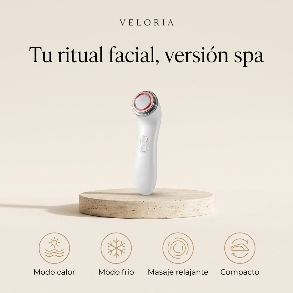 Masajeador facial frío y calor