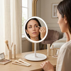 Espejo de maquillaje con luz LED